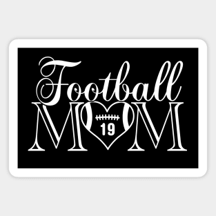 Classic Football Mom #19 That's My Boy Football Jersey Number 19 Magnet